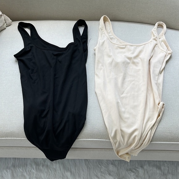 2 size medium bodysuits black and ivory never worn. Price for both bodysuits.NWT - Picture 4 of 4